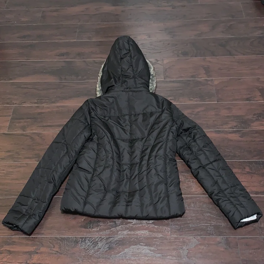 U.S. Polo Association Puffer Coat w/Faux Fur Hood, sz Medium (girls)